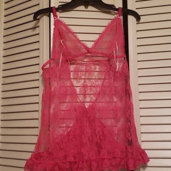 Victoria's Secret Other - ❤️Nwt Victoria's secret large pink lingerie c thru